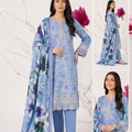 Nasha Fabrics Women Lawn Embroidered & Printed Suit - Blue