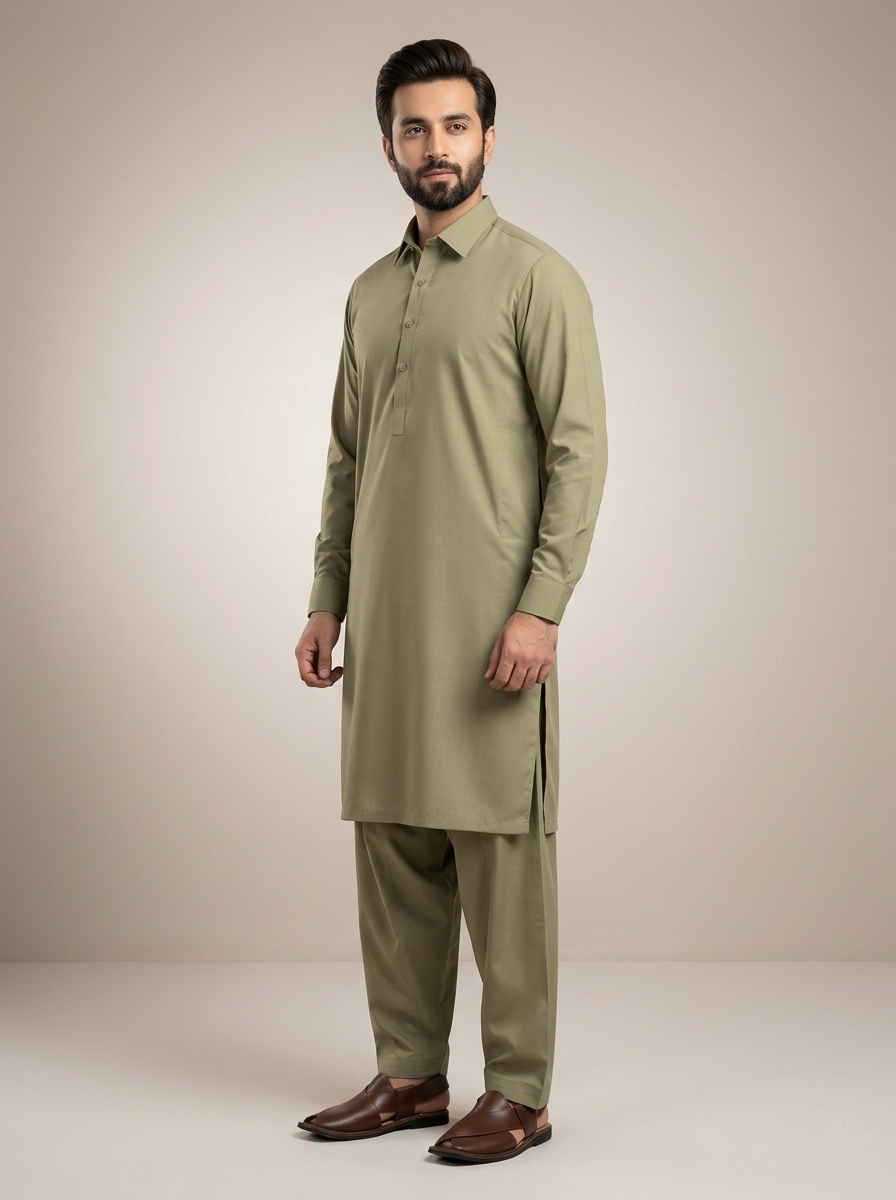 Nasha Fabrics Men's Summer Wash & Wear Unstitched Suit - Premium Quality