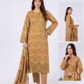 Nasha Fabrics Women Lawn Embroidered & Printed Suit - Mustard Yellow