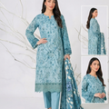 Nasha Fabrics Women Lawn Embroidered & Printed Suit - Sky Blue