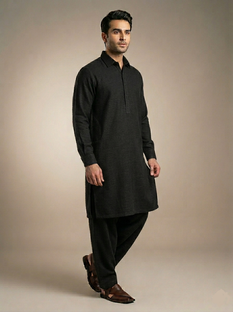 Nasha Fabrics Men's Winter Wool Unstitched Suit - Premium Quality