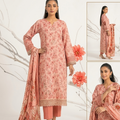 Nasha Fabrics Women Lawn Embroidered & Printed Suit - Pink