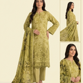 Nasha Fabrics Women Lawn Embroidered & Printed Suit - Apple Green