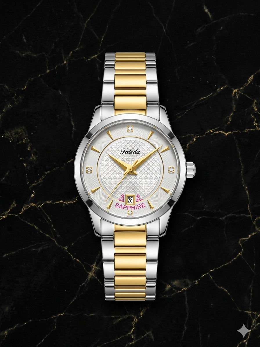 Jadala Sapphire Quartz Watch – Classic Silver Dial