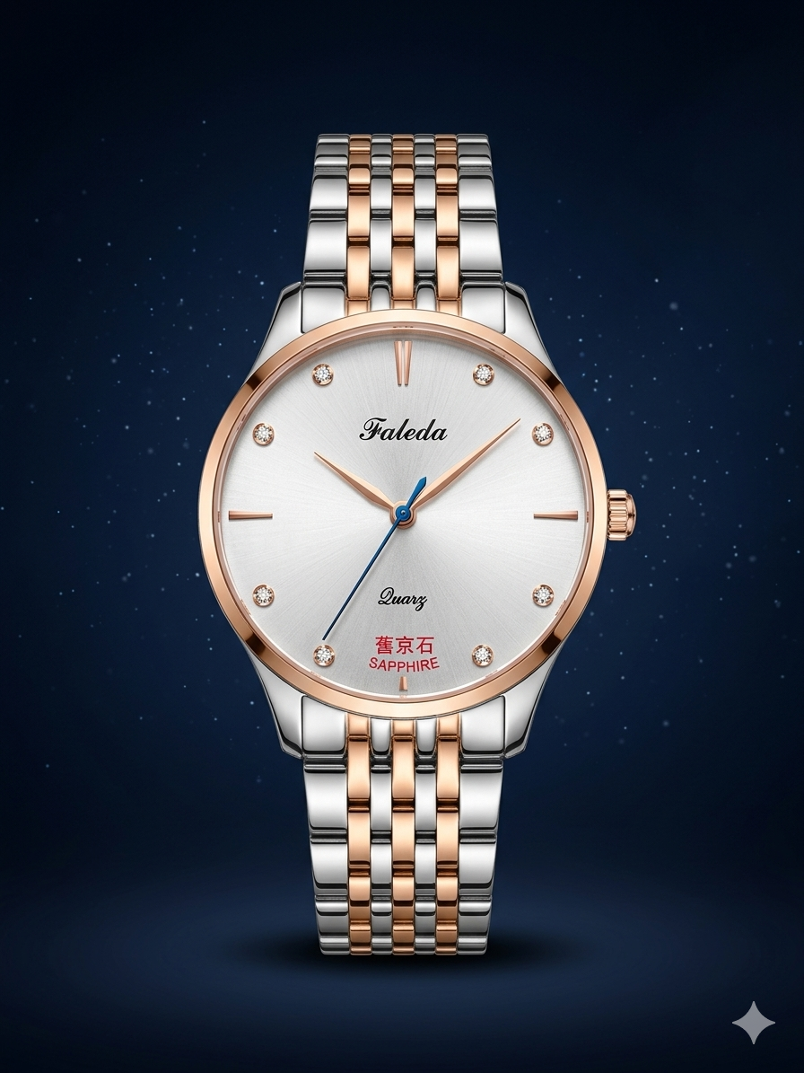 Jadala Sapphire Crystal Men's Watch – Silver Dial
