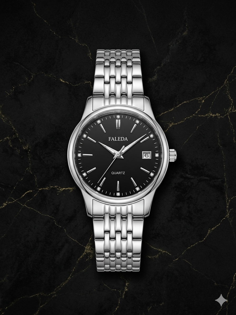 PHEDIA Men's Chronograph Sport Watch - Black Dial