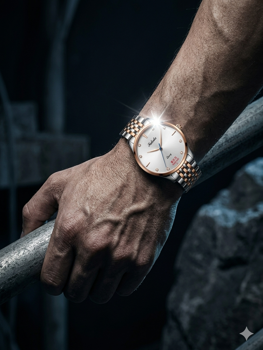 Jadala Sapphire Crystal Men's Watch – Silver Dial
